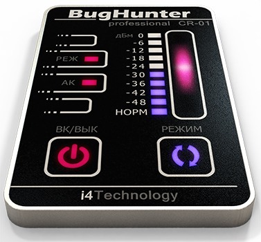 TOUCH-панель и сенсорное управление обнаружителя жучков BugHunter CR-1 