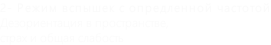 2 - Режим вспышек с опредленной частотой Дезориентация в пространстве, страх и общая слабость
